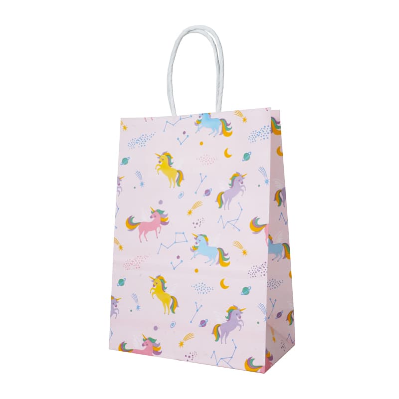 Пакет подарочный "Единороги", крафт, 15*21*8 / 1 шт /