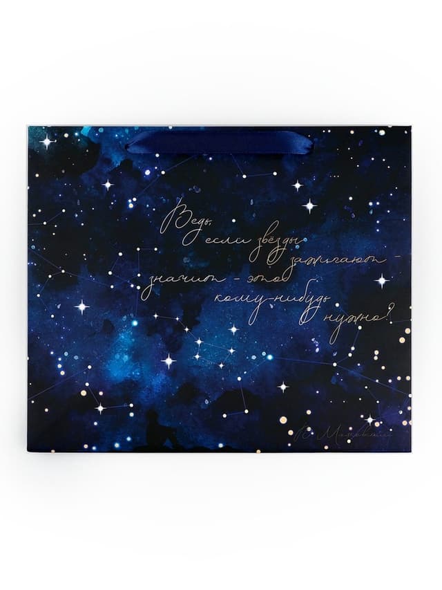 Пакет подарочный ламинированный, упаковка, «Космос: Звёзды», ML 27 х 23 х 11.5 см Пакет подарочный ламинированный, упаковка, «Космос: Звёзды», ML 27 х 23 х 11.5 см