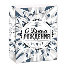 Пакет подарочный "Роскошь серебра" 50*70*18 см / 1 шт.