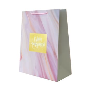 Пакет подарочный "С Днем Рождения" / 26*32*12 см