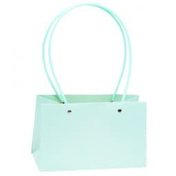 Пакет / Сумка под цветы Прямоугольник Голубой с пластиковой ручкой 22*10.5*13.5см