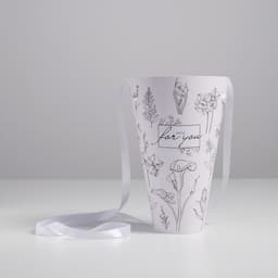 Переноска для цветов круглая на лентах Only for you, 24 × 28 см