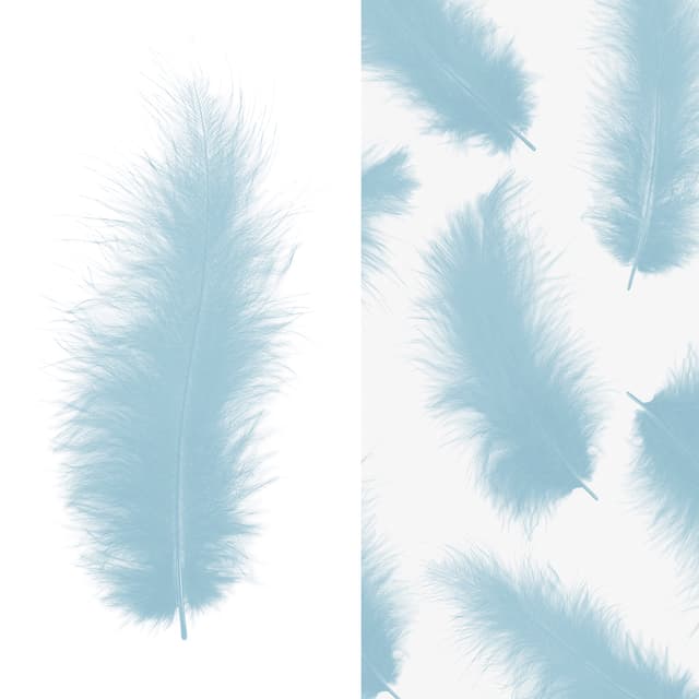 Перья ретро голубые (пачка) Перья ретро голубые (пачка)