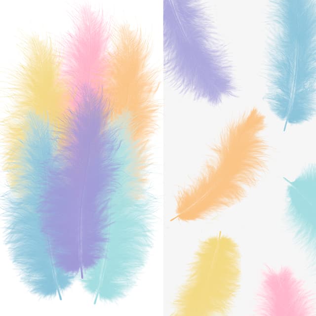 Перья ассорти, Макарунс, 12-15 см Перья ассорти, Макарунс, 12-15 см