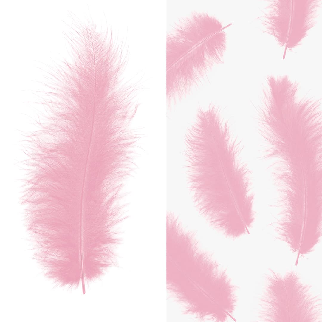 Перья пыльная роза (пачка)