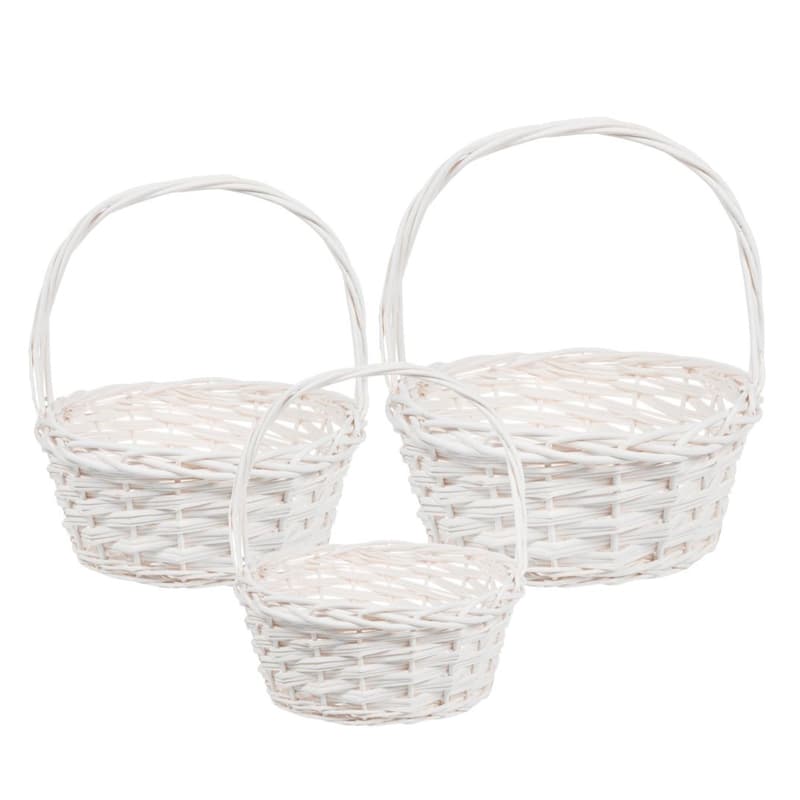 Плетеная корзина Ива белая овал 26*33*30 см