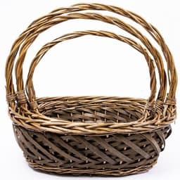 Плетеная корзина "Ива" D30*25*H13*H32 см.