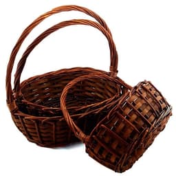 Плетеная корзина Ива коричневая овал 31,5*37*35 см