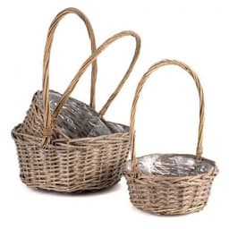 Плетеная корзина Ива круг 27*14*41 см