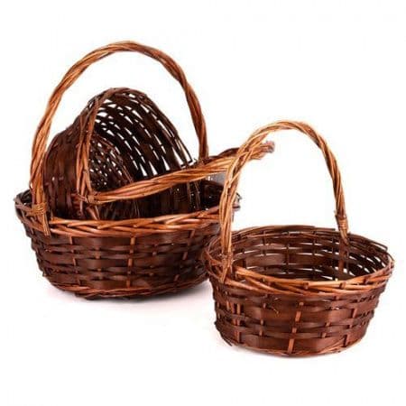 Плетеная корзина Ива круг 38*15*40 см Плетеная корзина Ива круг 38*15*40 см