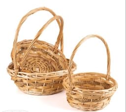 Плетеная корзина Ива натуральный круг 26*30*11 см