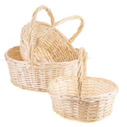 Плетеная корзина "Ива" Овал Натуральный D40*H15*37 см