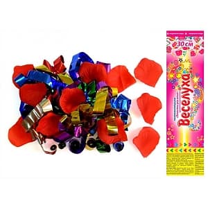 Пневмохлопушка Лепестки роз алые.ароматизиров 30см/Веселуха Пневмохлопушка Лепестки роз алые.ароматизиров 30см/Веселуха