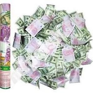 Пневмохлопушка в металлической трубе/40см/ Денежный взрыв