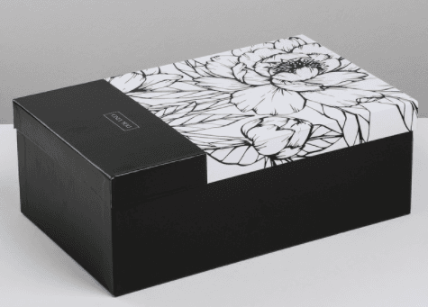 Подарочная коробка "Чёрно-белый", 32.5 х 20 х 12.5 см