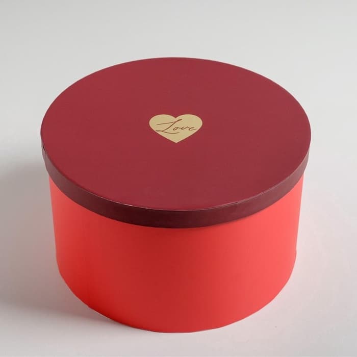 Подарочная коробка для цветов «Красный» , 25 х 25 х 15 см