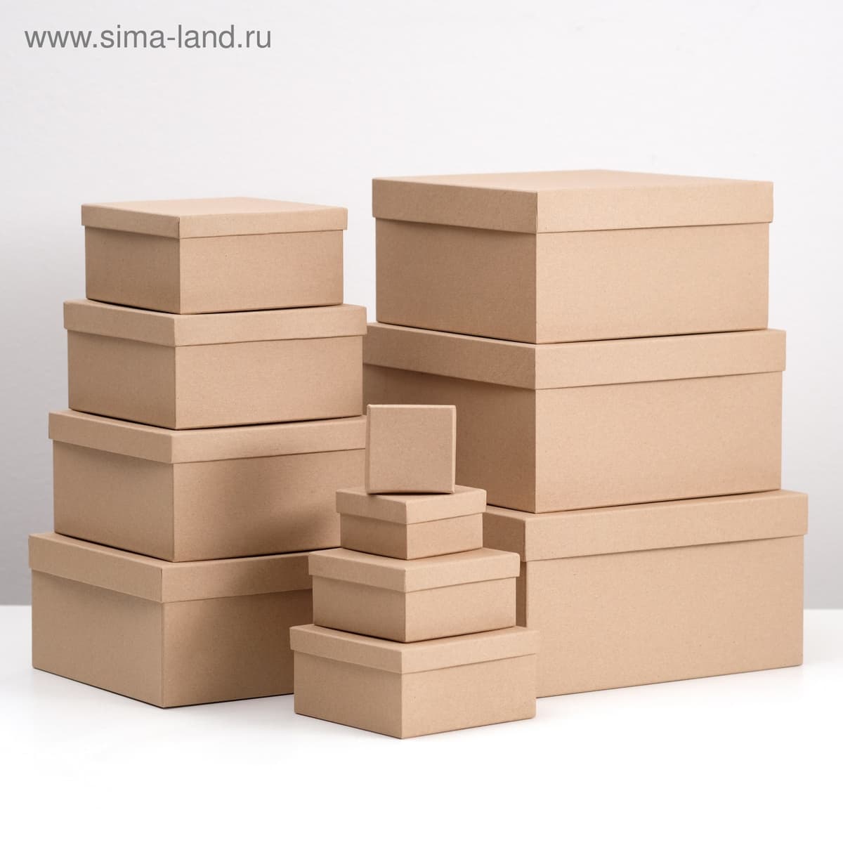 Подарочная коробка "Крафт однотонный" , 21,5 х 21,5 х 11 см