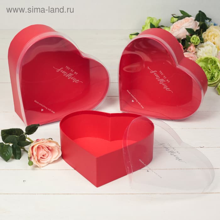 Подарочная коробка , красная S, 23×21×8 см