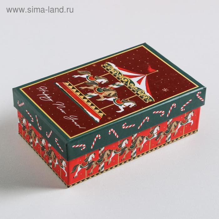 Подарочная коробка "Новогодние истории" 15 x 9,5 x 5,5 см