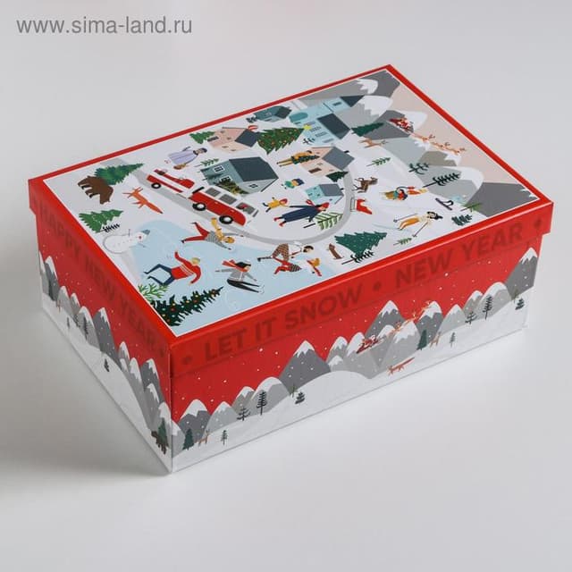 Подарочная коробка "Новогодние истории" 28 x 18,5 x 11,5 см Подарочная коробка "Новогодние истории" 28 x 18,5 x 11,5 см