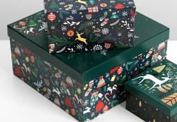 Подарочная коробка "Новогодний 2" 28,2 х 28,2 х 15 см