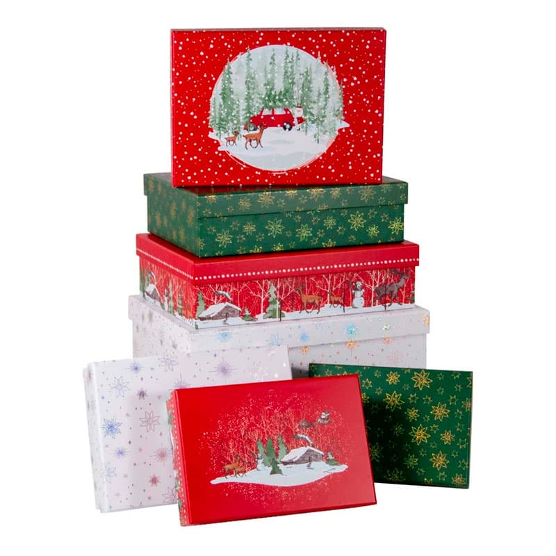 Подарочная коробка "С Новым Годом! Ассорти", с тиснением фольгой 24,5х17,5х7 см