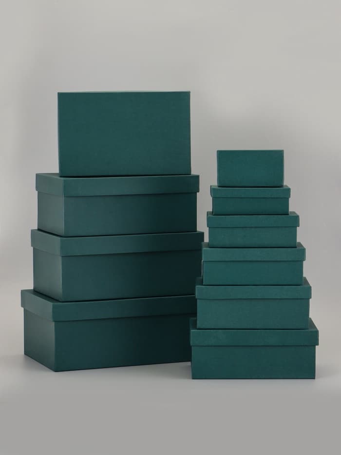 Подарочная коробка «Темно-зеленый» 30,5 х 20 х 13 см