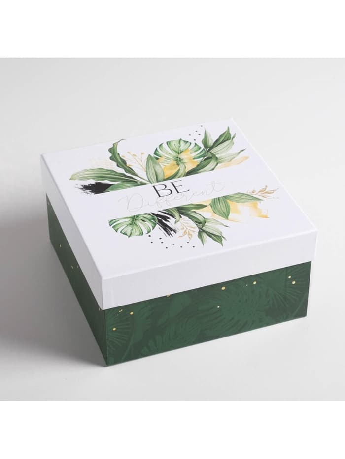 Подарочная коробка «Тропический» 18 х 18 х 10 см