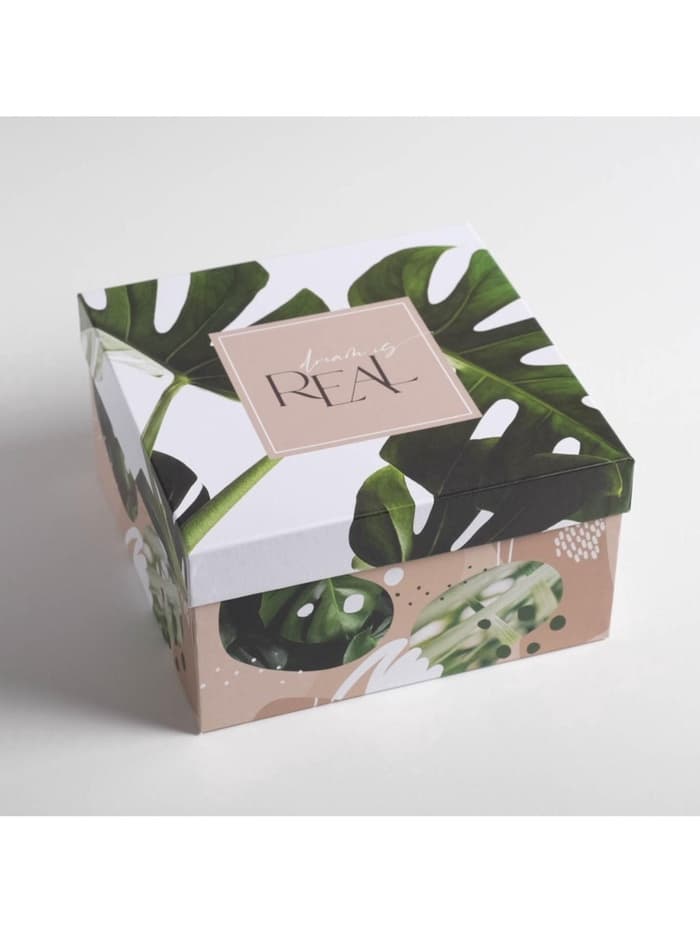 Подарочная коробка «Тропический» 20 х 20 х 11 см