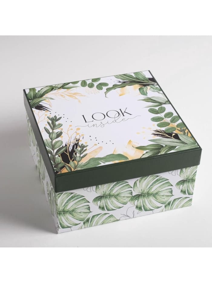 Подарочная коробка «Тропический» 22 х 22 х 12 см