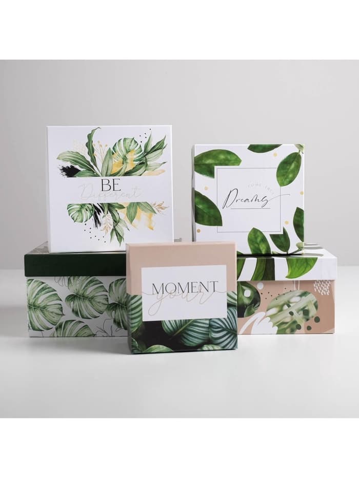 Подарочная коробка «Тропический» 16 х 16 х 9 см