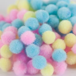 Помпончики, Праздничный микс, 1 см, Ассорти, 1шт.