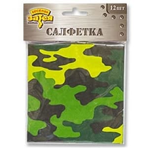 Салфетка Камуфляж 33см 12шт/А. Салфетка Камуфляж 33см 12шт/А.