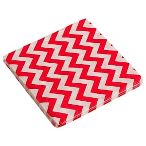 Салфетка Красные зигзаги 32*32см /20шт Салфетка Красные зигзаги 32*32см /20шт