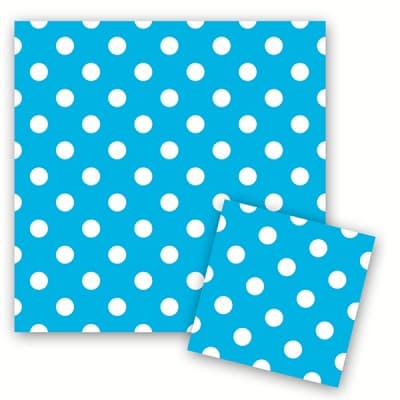 Салфетки Горошек Голубой 33см X 33см /12шт Салфетки Горошек Голубой 33см X 33см /12шт