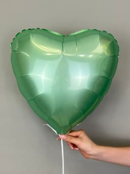 Сердца сатин 45 см мятная глазурь