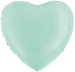Сердца сатин Falali 45 см нежная мята
