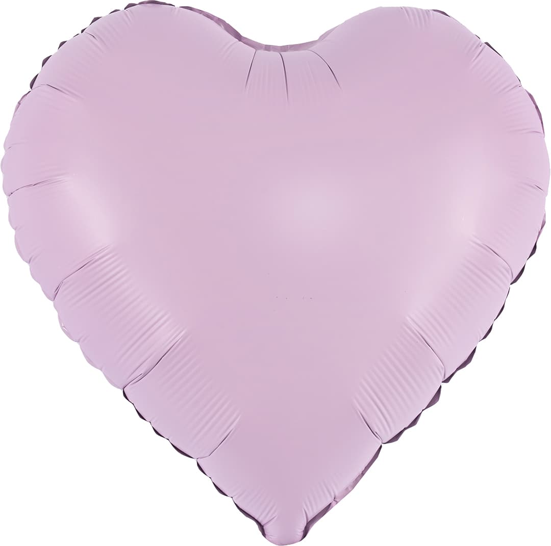 Сердца сатин Falali 45 см сиреневые