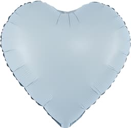 Сердца сатин Falali 45 см голубые