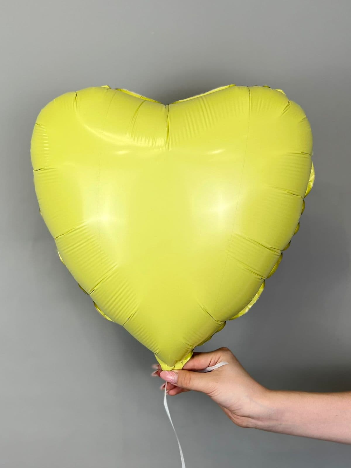 Сердца 45 см пастель желтые, матовые