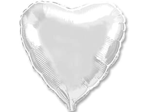 Сердца белые 80 см Сердца белые 80 см