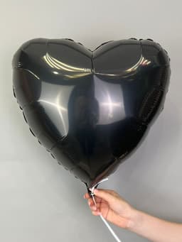 Сердца пастель 45 см черные