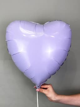 Сердца пастель макарунс сиреневые 45 см