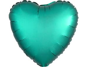 Сердца сатин 45 см зеленые jade /ang Сердца сатин 45 см зеленые jade /ang