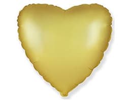 Сердца сатин 45 см золото /fm