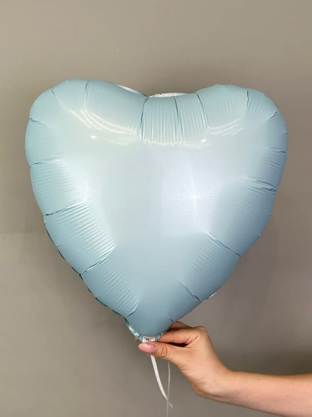 Сердца сатин голубые 45 см Сердца сатин голубые 45 см