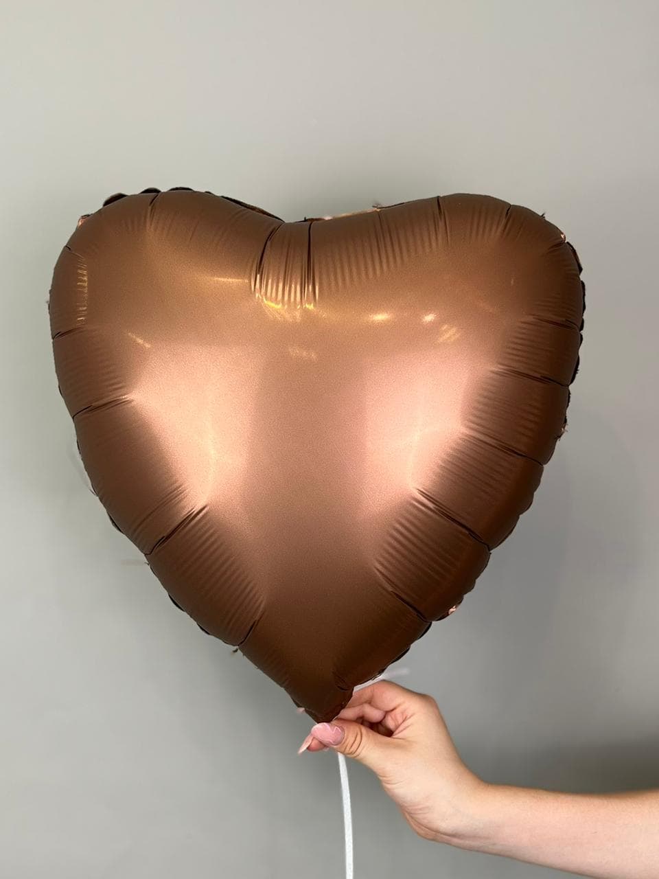 Сердца сатин шоколад/chocolate 45 см