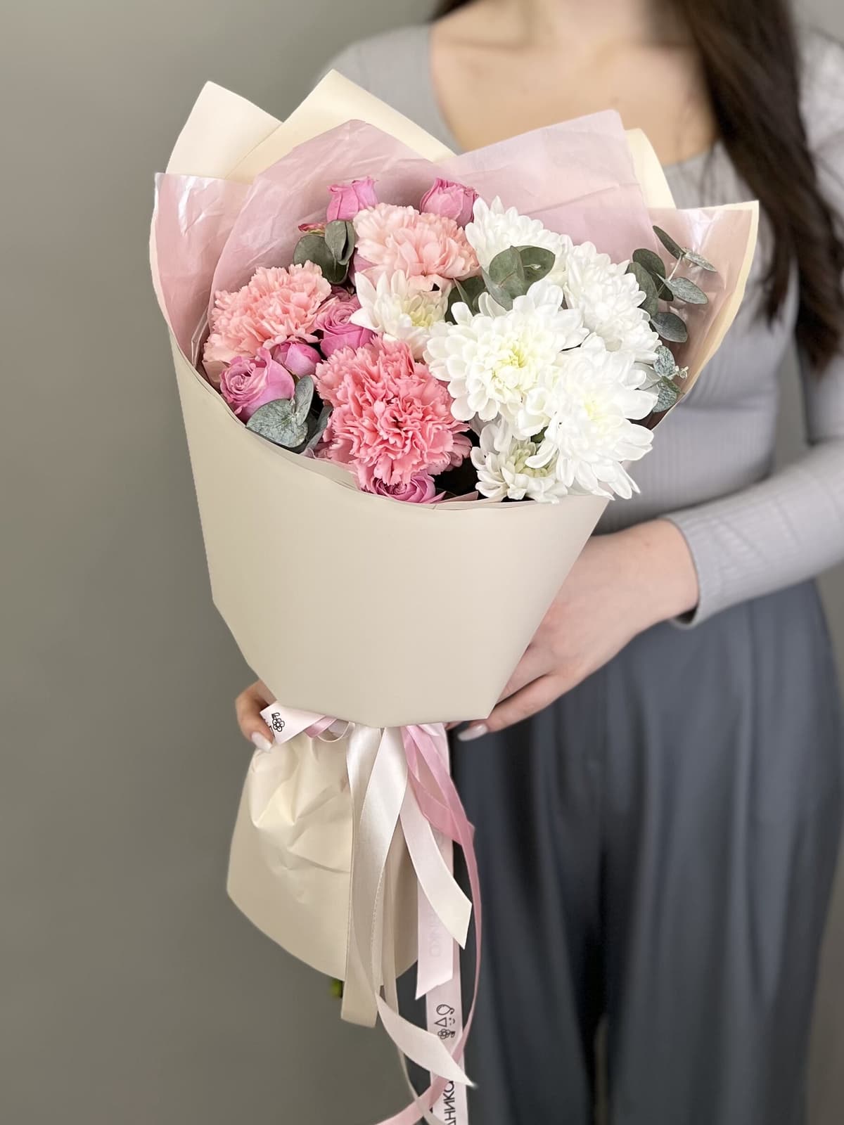 Сет шар + нежный букет "Bubble"