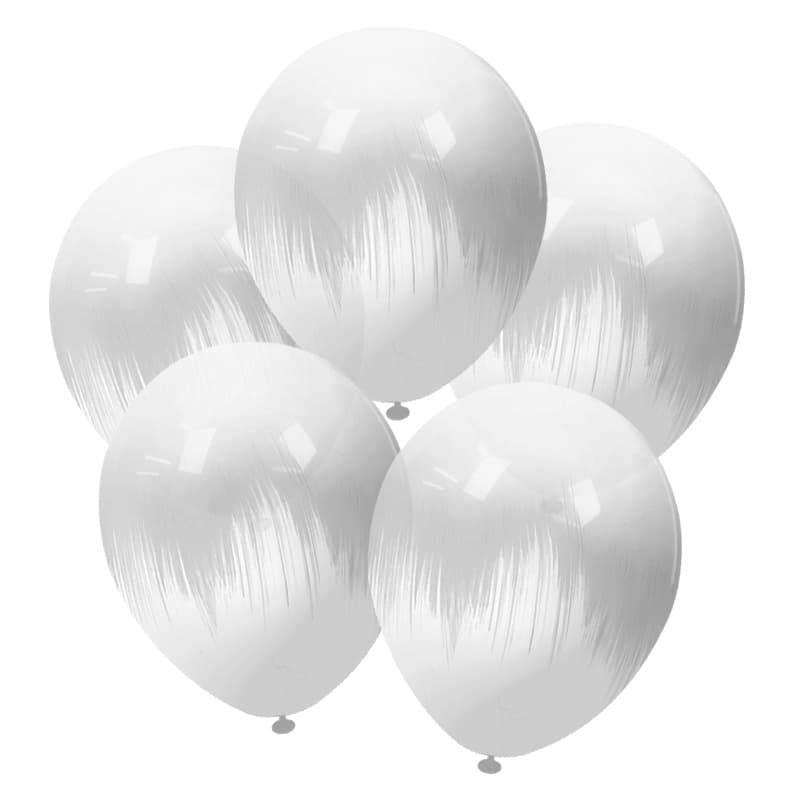 Шар (12''/30 см) Браш, Белый, кристалл