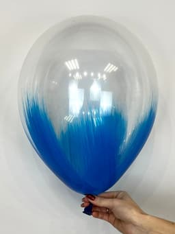 Шар (12''/30 см) Браш, Синий, кристалл